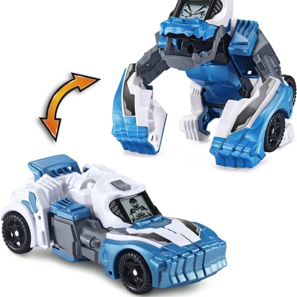 Blue and White Transforming Robot Car Toy - Picture 1 of 15